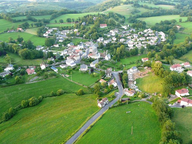 Le bourg vu d'avion